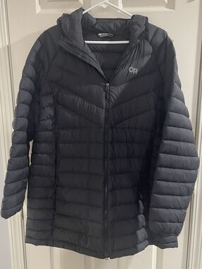 Outdoor Research Transcendent Water Resistant 800 Fill Power Hooded Down Jacket